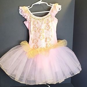 New Custom embellishments added kids dance/ recital dress